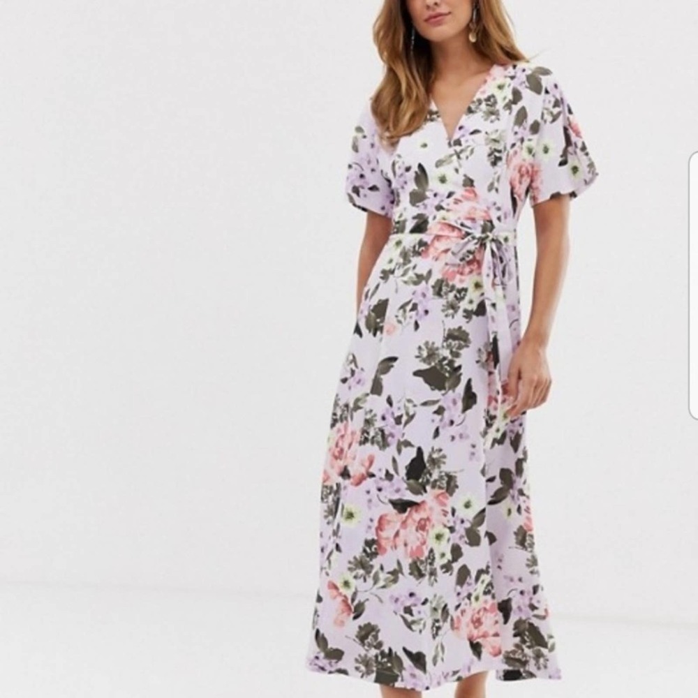 French Connection Armoise Floral Maxi Wrap Dress